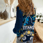 titans-rugby-women-casual-shirt-boomerang-indigenous-dots