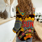 suns-football-women-casual-shirt-boomerang-indigenous-dots
