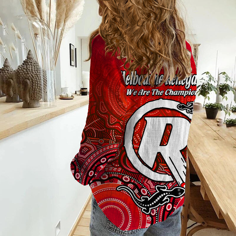 melbourne-renegades-champions-women-casual-shirt-lizard-indigenous-aboriginal