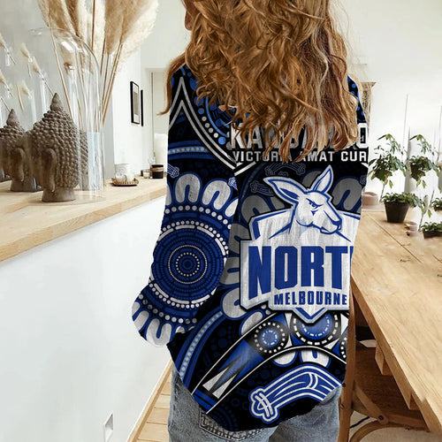 kangaroos-football-women-casual-shirt-boomerang-indigenous-dots