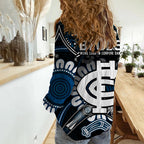 blues-football-women-casual-shirt-boomerang-indigenous-dots