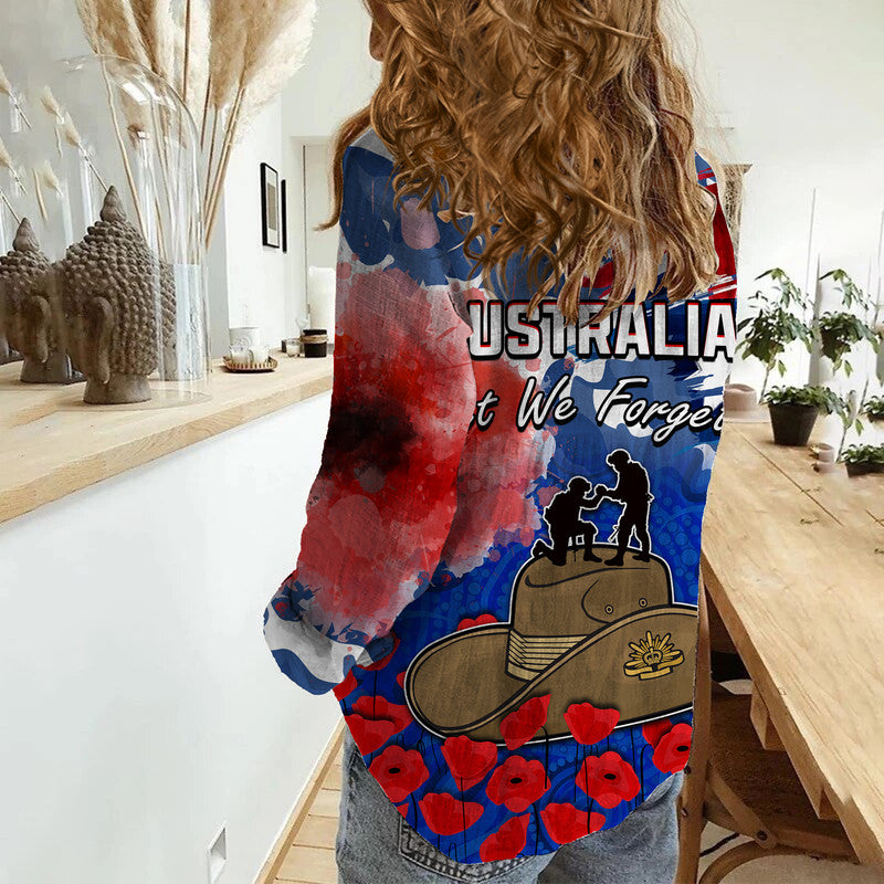 australia-anzac-day-women-casual-shirt-grunge-australia-flag-and-red-poppy
