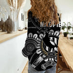 magpies-football-women-casual-shirt-boomerang-indigenous-dots