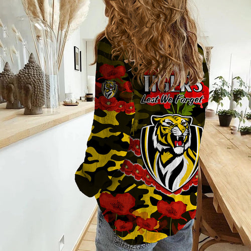 richmond-tigers-football-anzac-women-casual-shirt-lest-we-forget