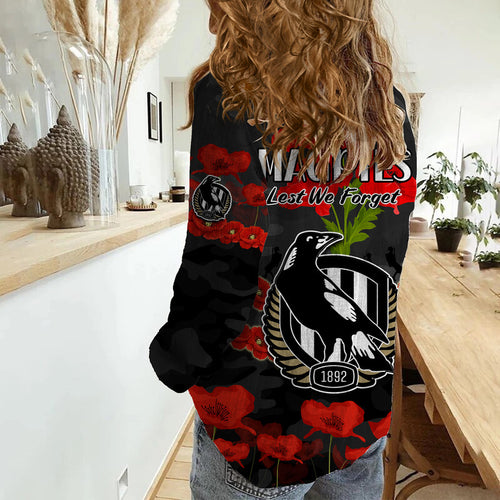 magpies-football-anzac-women-casual-shirt-lest-we-forget