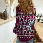 manly-warringah-maroon-sea-eagles-christmas-vibe-women-casual-shirt