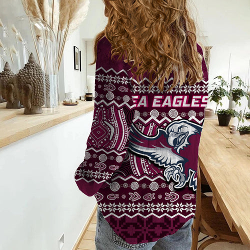 manly-warringah-maroon-sea-eagles-christmas-vibe-women-casual-shirt