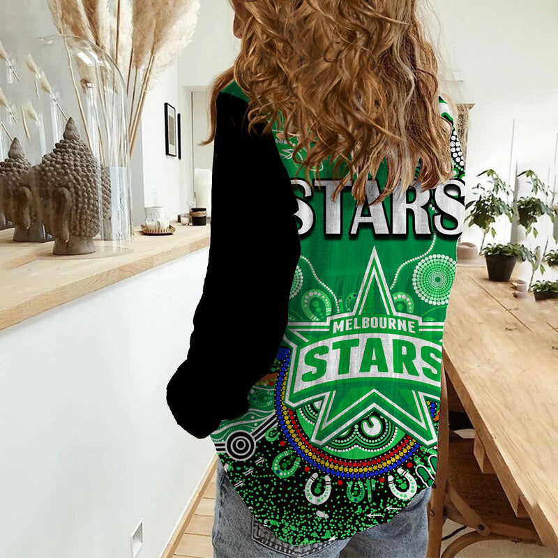 melbourne-stars-women-casual-shirt-cricket-indigenous-aboriginal-lizard-version