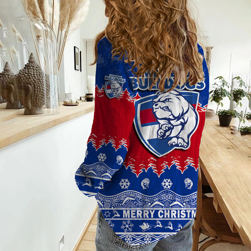 bulldogs-unique-winter-season-women-casual-shirt-dogs-merry-christmas