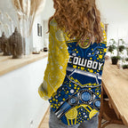 cowboys-rugby-women-casual-shirt-boomerang-indigenous-dots