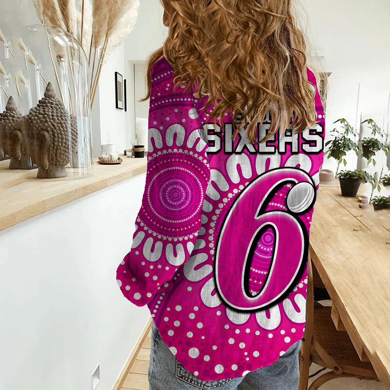 sydney-sixers-cricket-women-casual-shirt-aboriginal