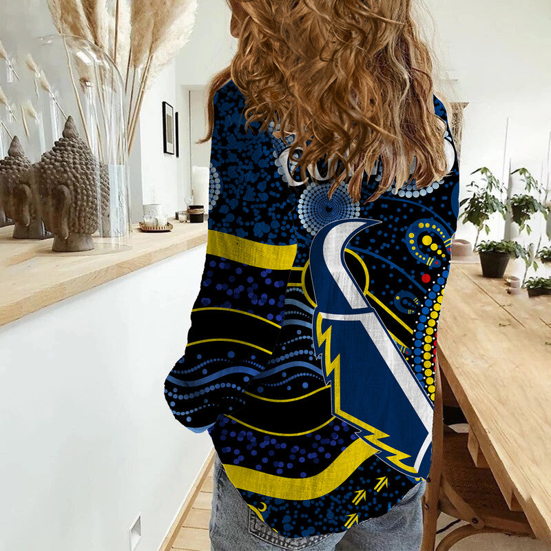 cowboys-rugby-women-casual-shirt-aboriginal-dots-version