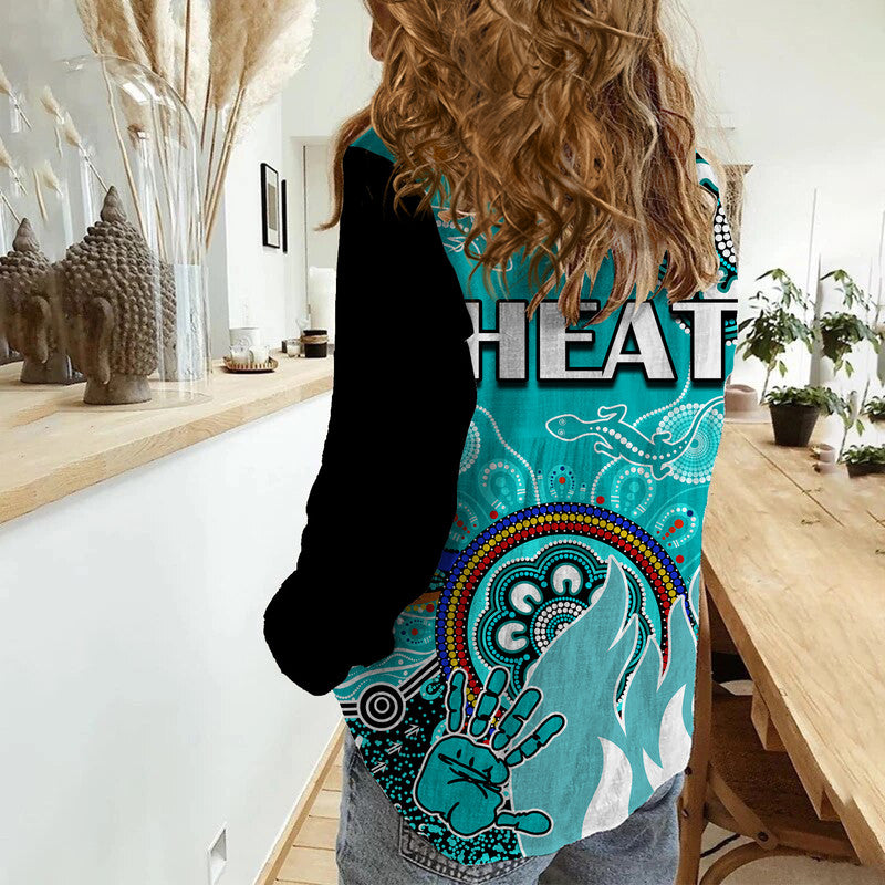 brisbane-heat-women-casual-shirt-cricket-indigenous-aboriginal-lizard-version