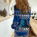 titans-aboriginal-gold-coast-christmas-vibe-women-casual-shirt