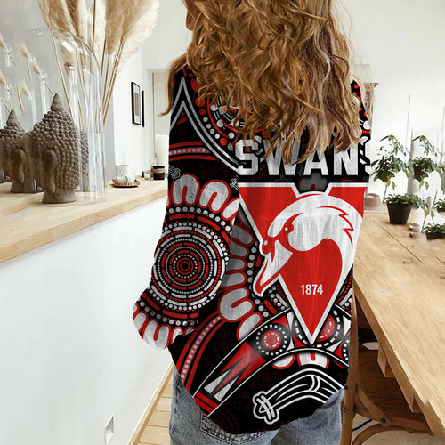 swans-football-women-casual-shirt-boomerang-indigenous-dots