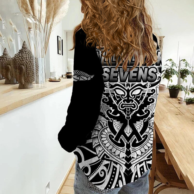 aotearoa-silver-fern-rugby-sevens-women-casual-shirt-maori-tribal-all-black