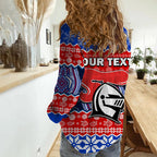 custom-personalised-knights-aboriginal-rugby-novocastrians-christmas-vibe-women-casual-shirt