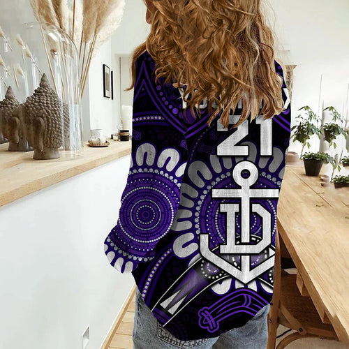 custom-personalised-dockers-football-women-casual-shirt-boomerang-indigenous-dots