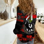 custom-personalised-magpies-football-anzac-women-casual-shirt-lest-we-forget