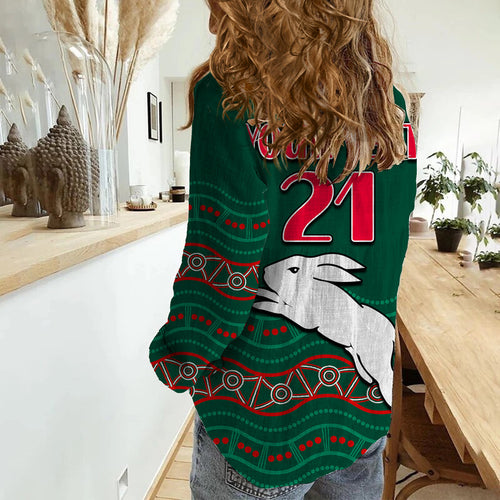 custom-personalised-rabbitohs-australia-day-women-casual-shirt-flag-map-and-aboriginal-wave