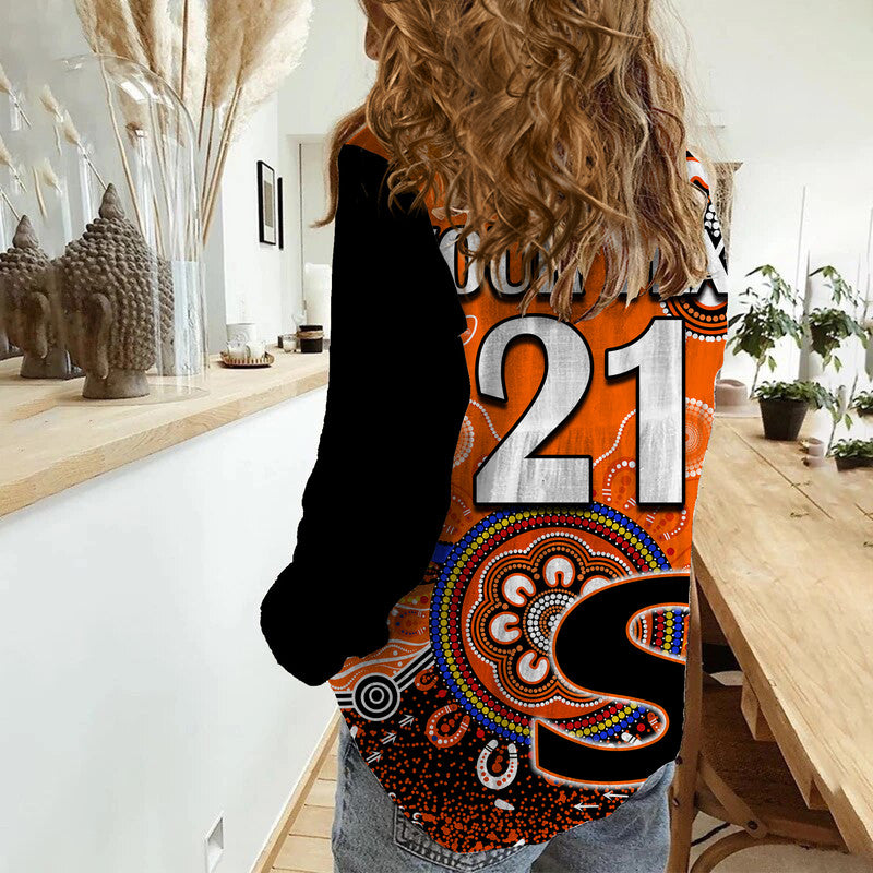 custom-personalised-perth-scorchers-women-casual-shirt-cricket-indigenous-aboriginal-lizard-version