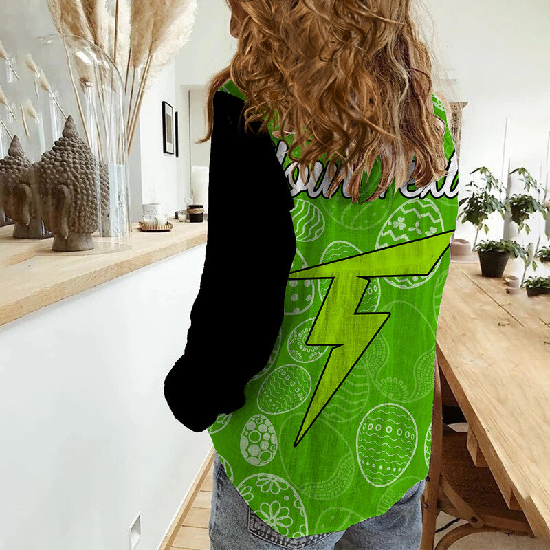 custom-personalised-sydney-thunder-cricket-happy-easter-day-women-casual-shirt-simple-style
