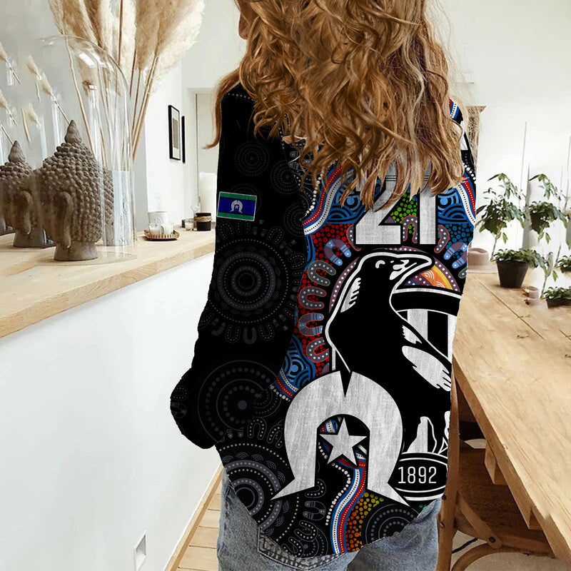 custom-personalised-magpies-football-naidoc-week-2023-women-casual-shirt-for-our-elders-indigenous