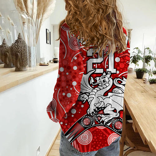 custom-personalised-dragons-rugby-women-casual-shirt-boomerang-indigenous-dots