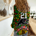 custom-personalised-panthers-rugby-women-casual-shirt-boomerang-indigenous-dots