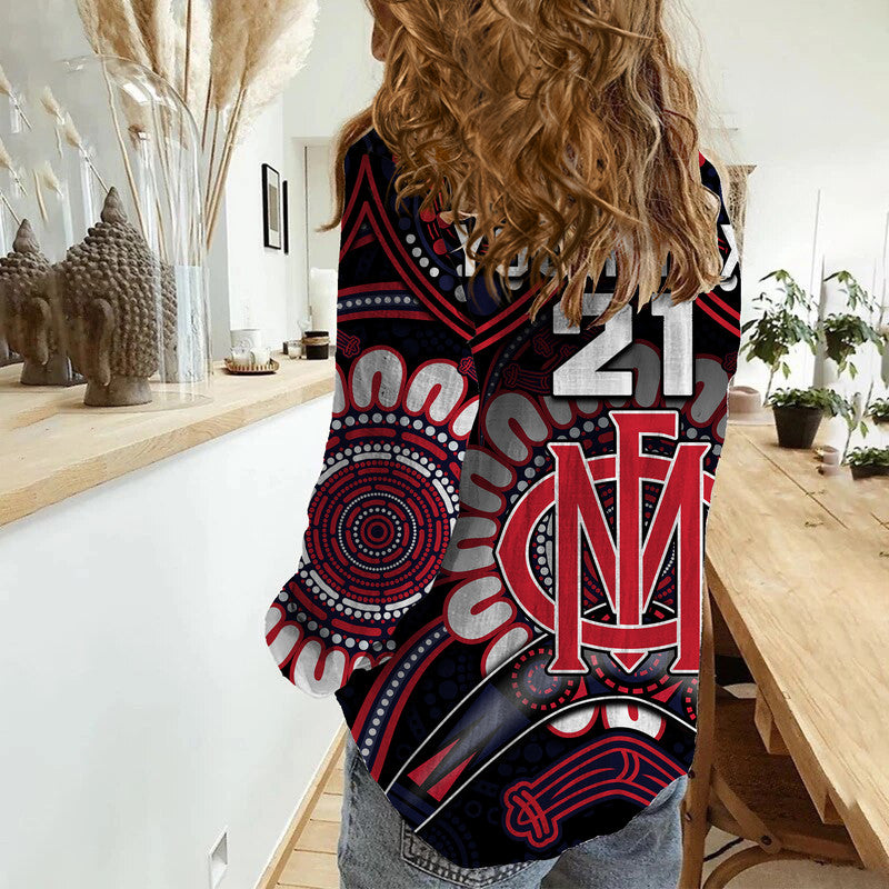custom-personalised-demons-football-women-casual-shirt-boomerang-indigenous-dots