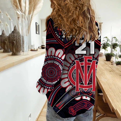 custom-personalised-demons-football-women-casual-shirt-boomerang-indigenous-dots