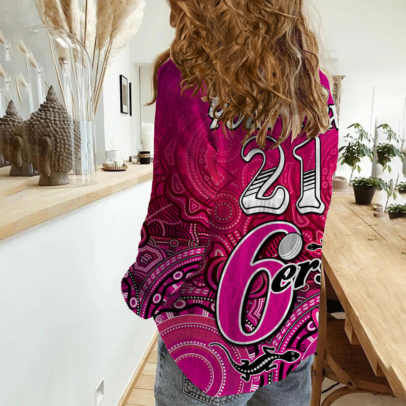 custom-personalised-sydney-sixers-champions-women-casual-shirt-lizard-indigenous-aboriginal