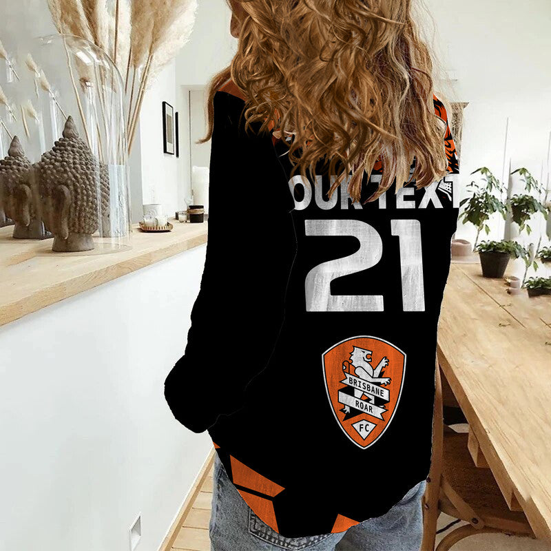 custom-personalised-brisbane-roar-soccer-women-casual-shirt-the-roar-mascot