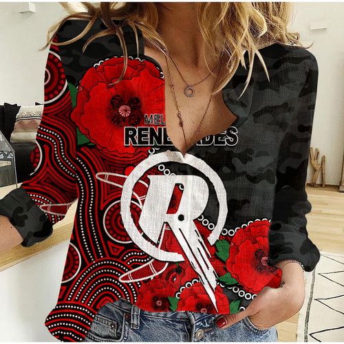 custom-personalised-anzac-day-renegades-army-mix-aboriginal-women-casual-shirt