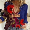 custom-personalised-anzac-day-afl-lions-army-mix-aboriginal-women-casual-shirt