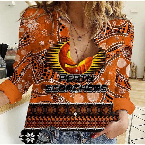 perth-scorchers-christmas-mix-aboriginal-women-casual-shirt