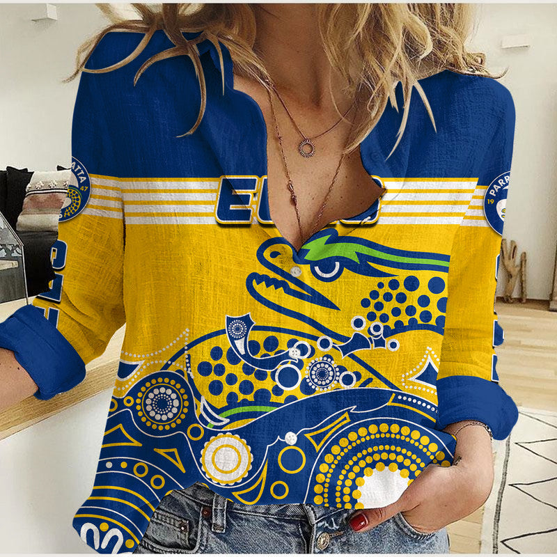 custom-personalised-eels-rugby-casual-shirt-aboriginal-simple