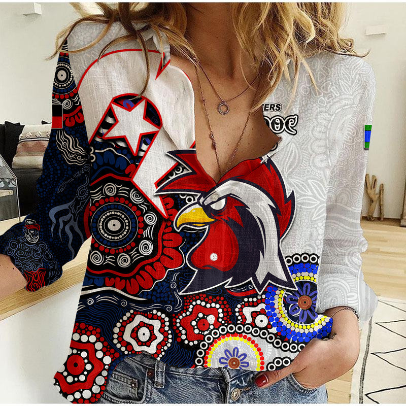 roosters-rugby-casual-shirt-naidoc-2023-patterns