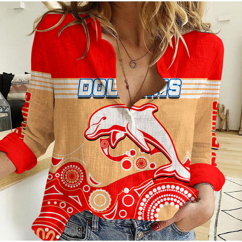 custom-personalised-dolphins-rugby-casual-shirt-aboriginal-simple