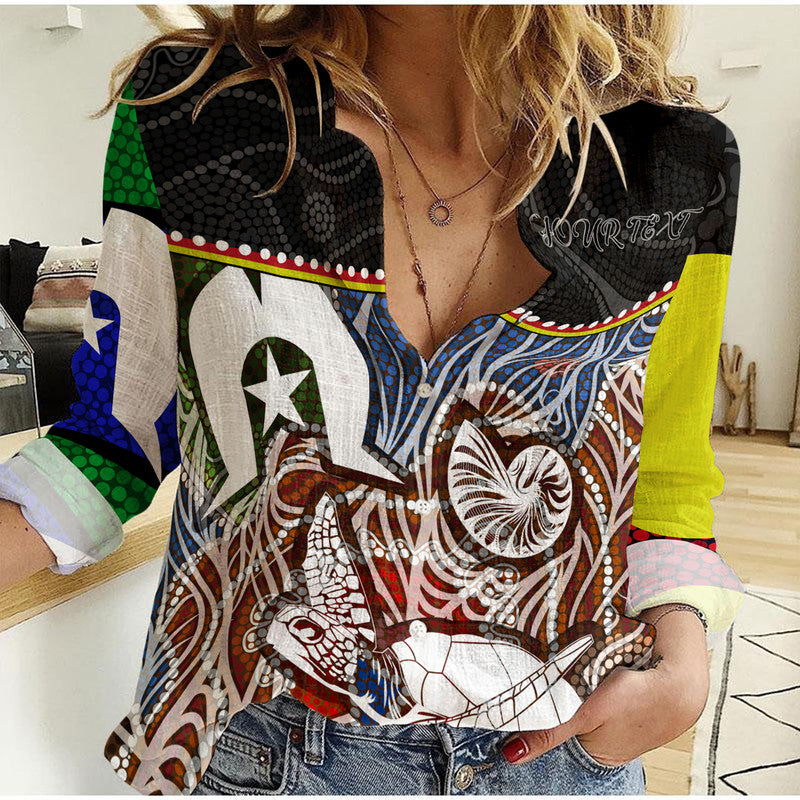 custom-personalised-aboriginal-woman-casual-shirt-dot-in-naidoc-week-style