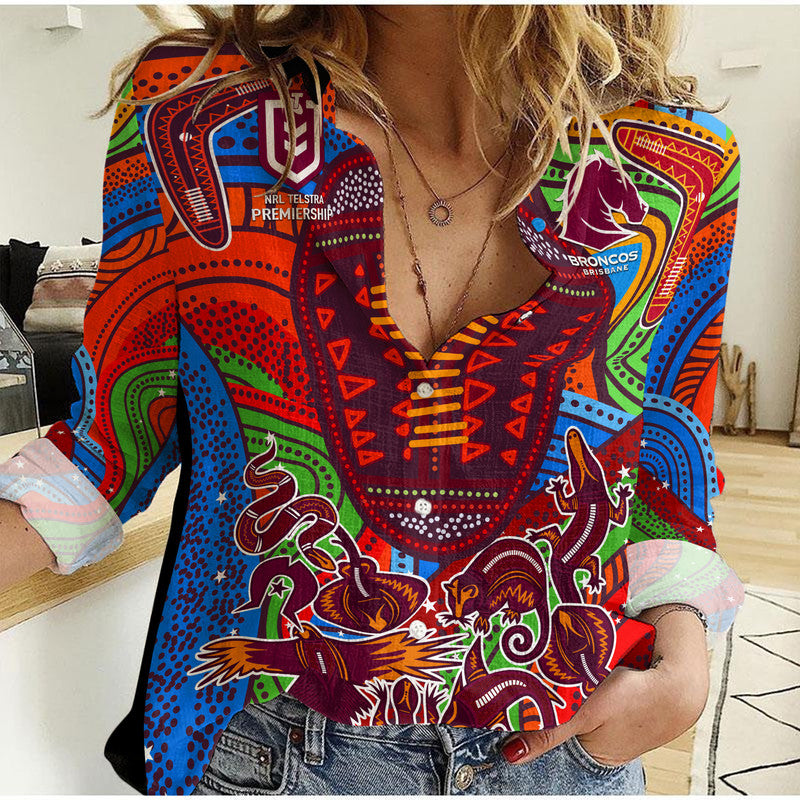 custom-personalised-brisbane-broncos-2022-woman-casual-shirt-indigenous-vibes