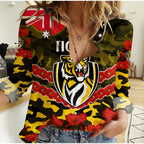 richmond-tigers-football-anzac-women-casual-shirt-lest-we-forget
