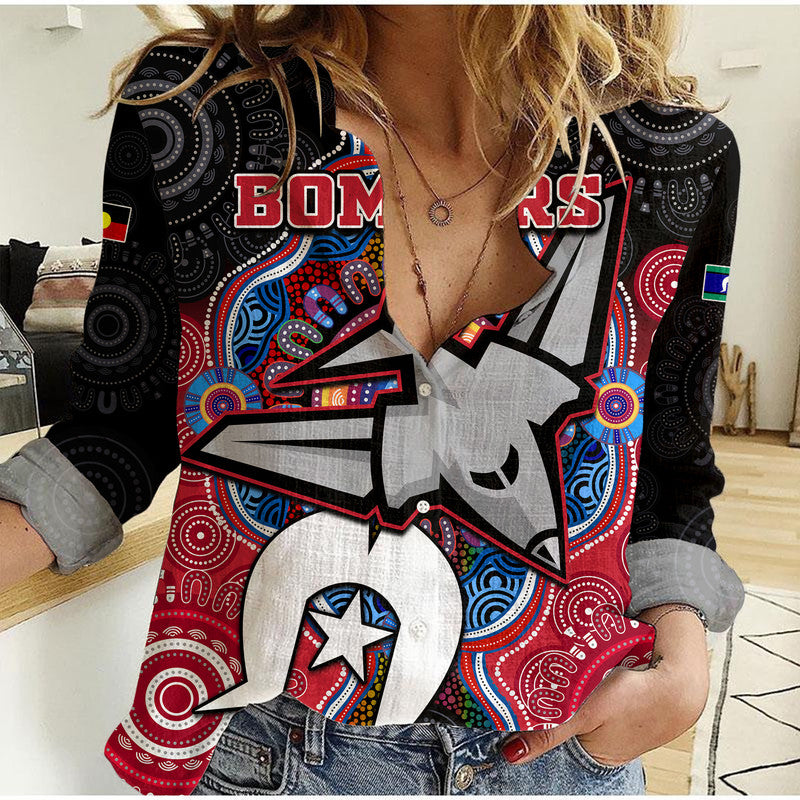 custom-personalised-bombers-football-naidoc-week-women-casual-shirt-indigenous
