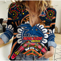 adelaide-crows-football-women-casual-shirt-boomerang-indigenous-dots
