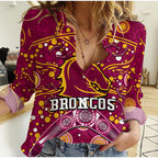 broncos-rugby-women-casual-shirt-boomerang-indigenous-dots