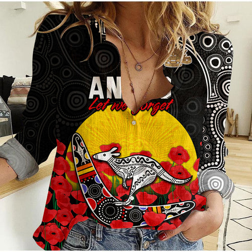 australia-anzac-women-casual-shirt-kangaroo-boomerang-with-poppy