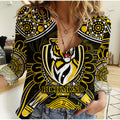 richmond-tigers-football-women-casual-shirt-boomerang-indigenous-dots
