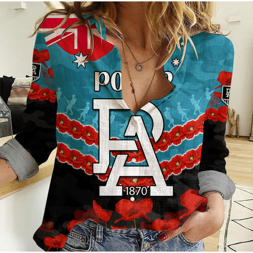 port-adelaide-power-football-anzac-women-casual-shirt-lest-we-forget