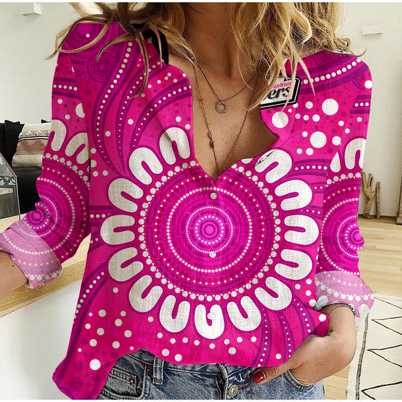 sydney-sixers-cricket-women-casual-shirt-aboriginal