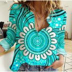 custom-personalised-brisbane-heat-cricket-women-casual-shirt-aboriginal